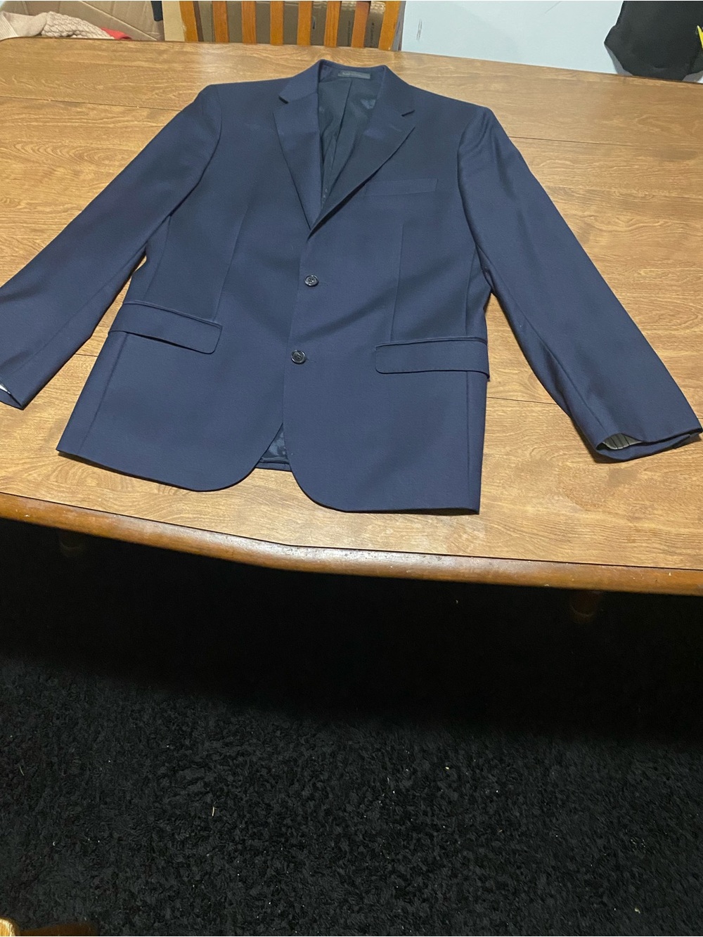 Lauren Ralph Lauren Navy Sport Coat Two-Button Blazer